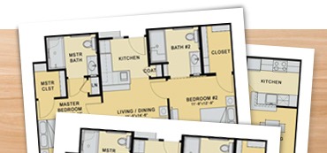 Sample floor plans of Cromwell apartments