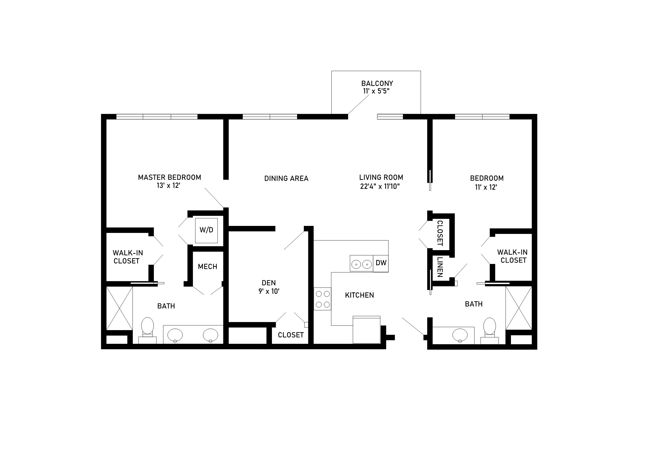 Thumbnail image town center 2 bed apartment 1193 square feet