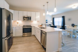 Interior apartment kitchen