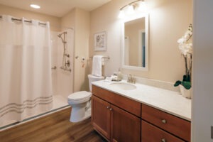 Interior apartment bathroom