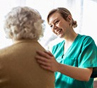 Senior with nurse